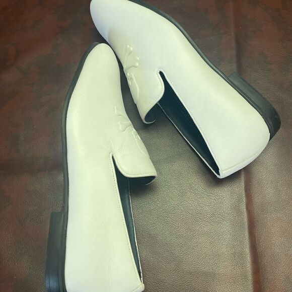 Section X white leather loafers skull and cross bones, size 9 new without tags - Picture 8 of 11